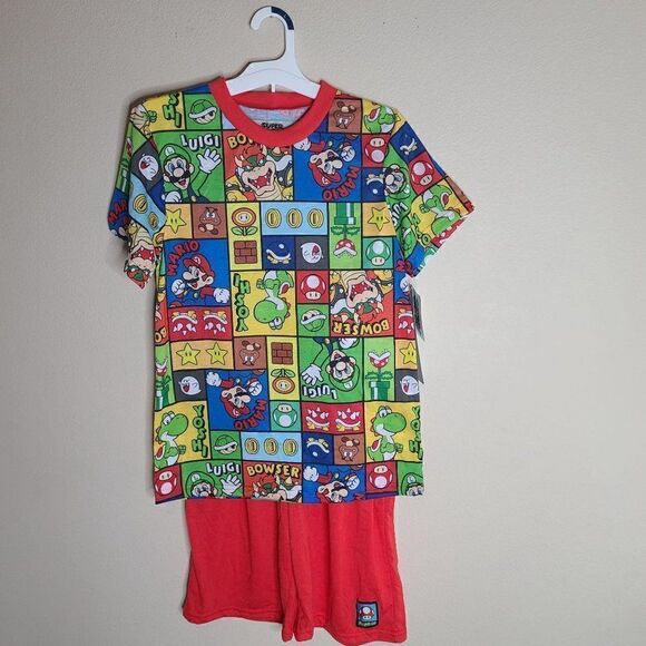 Boys Nintendo Mario 2pc Pajama Set Red - Picture 3 of 3